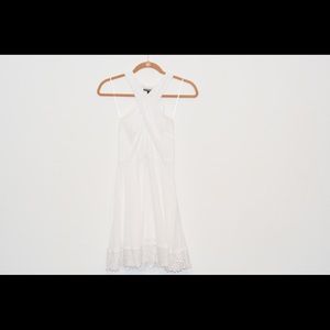 Express high neck dress with edge detailing